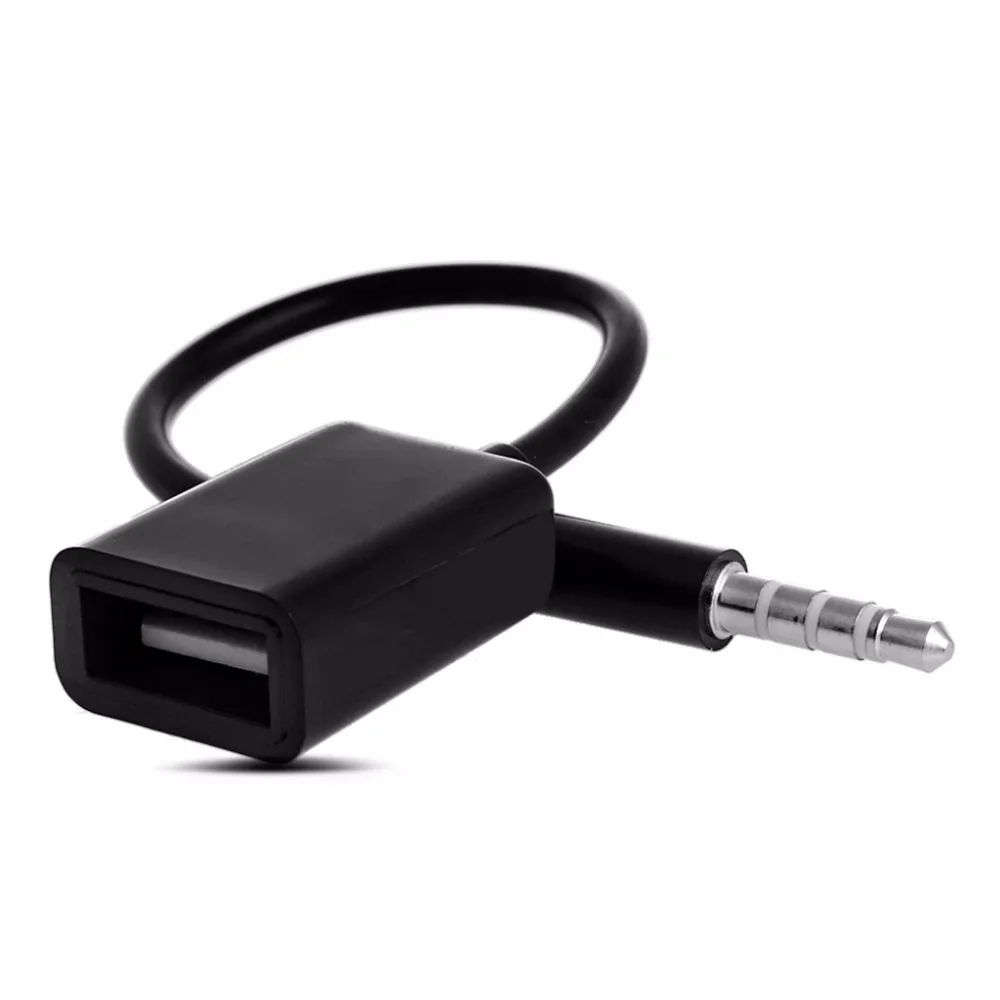 OOTDTY 1 шт. 3 5 мм штекер AUX аудио разъем к USB 2 0 гнездовой конвертер кабель Шнур для