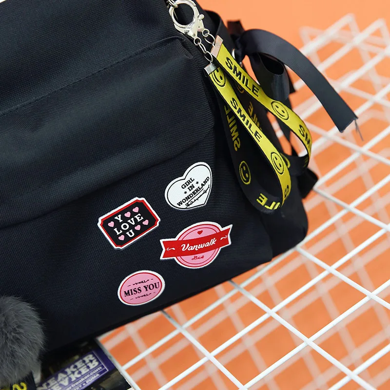 Холщовый Рюкзак милый женский модный вышивка 2018 рюкзаки для подростков женские