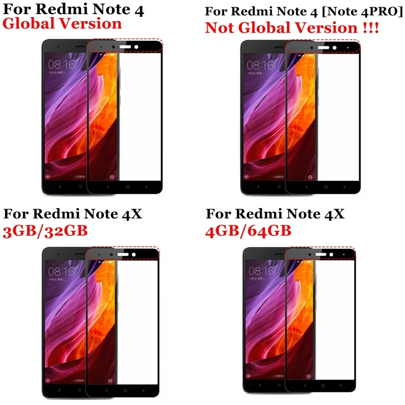 Закаленное стекло с полным покрытием для Xiaomi Mi5 Mi6 Mi5s Redmi 4 Pro Note глобальная версия 4X