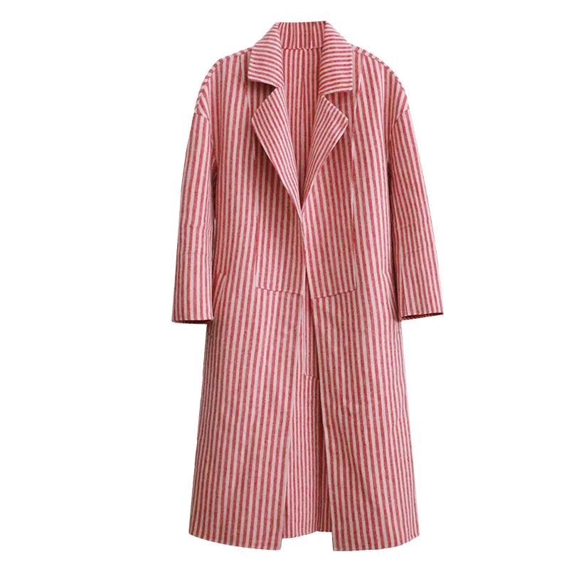 

Winter thick warm women wool coat new cardigan fashion wool women coat double-sided long loose cashmere coat long sleeve NZ018