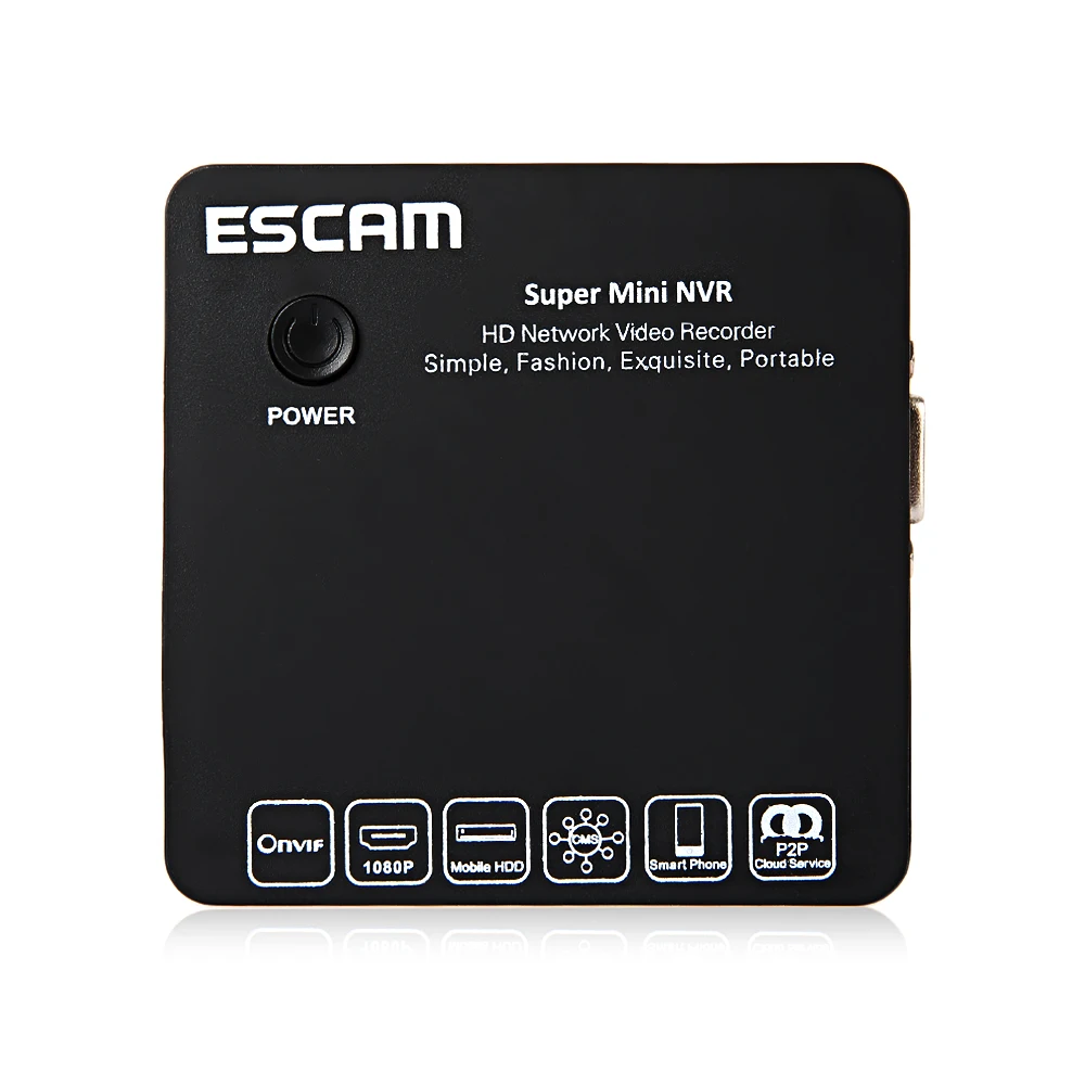 Escam K108 мини NVR Onvif 8 каналов 1080 p/960 p/720 p портативный сетевой видеорегистратор
