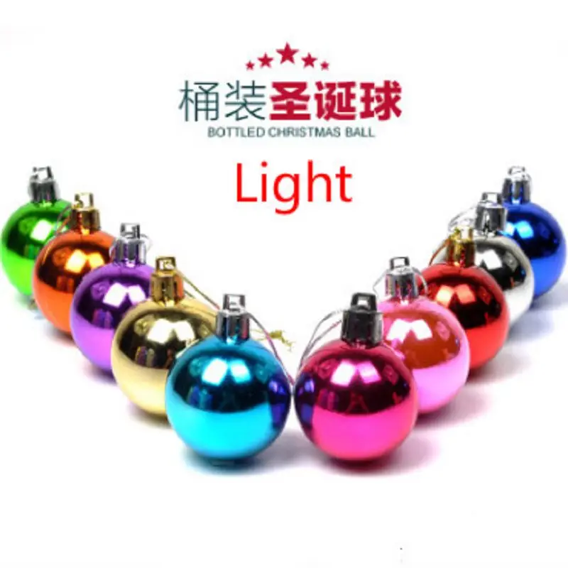 24 шт. Рождественские елочные украшения легкие шары Рождественская елка