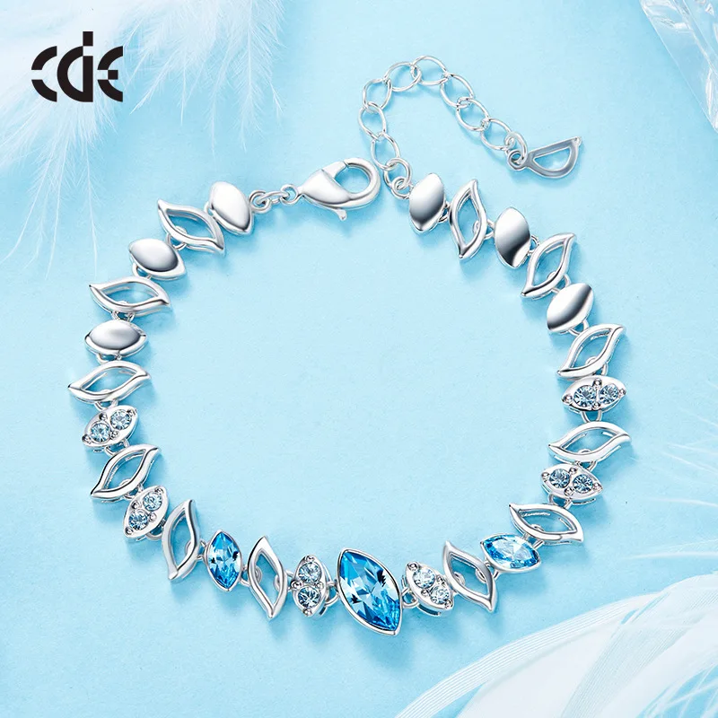Cdyle Embellished with crystal Luxury Bracelet Women Bracelets &amp Bangle Trendy Blue Purple Color Option Chic | Украшения и