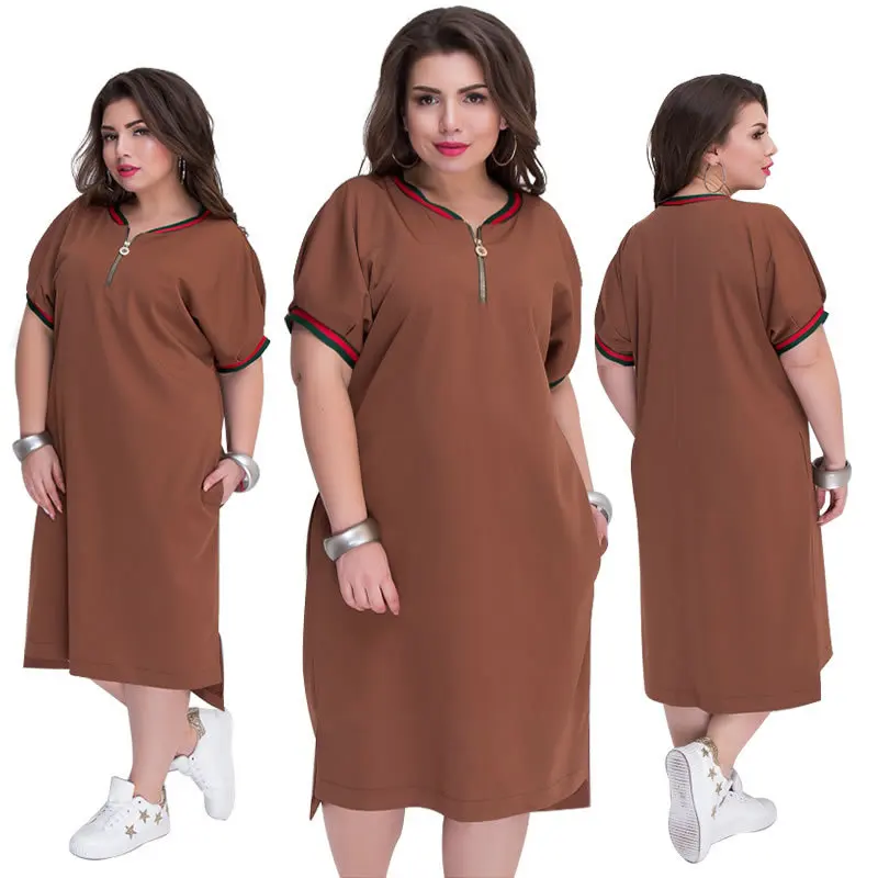 ECOBROS, большие размеры 6XL, осень, женское платье для полных мм, элегантное, одноцветное, в стиле пэчворк, платья размера плюс, женская одежда 6xl, платье vestido