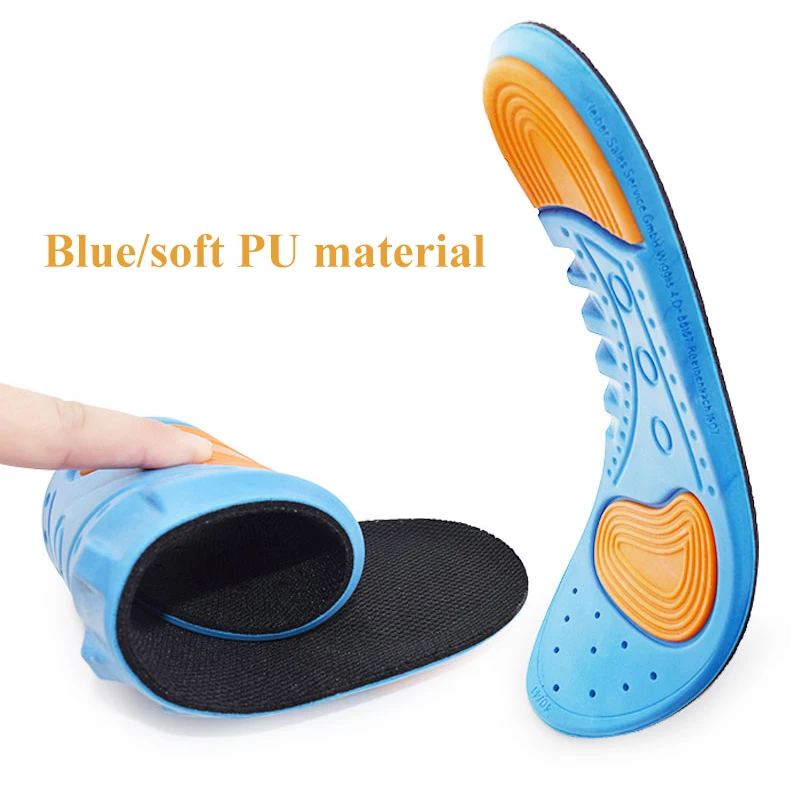 Saudefoot Acupressure Sport Insoles for Flat feet Orthotic PU Insole Men Women Shock Absorption Pads | Обувь