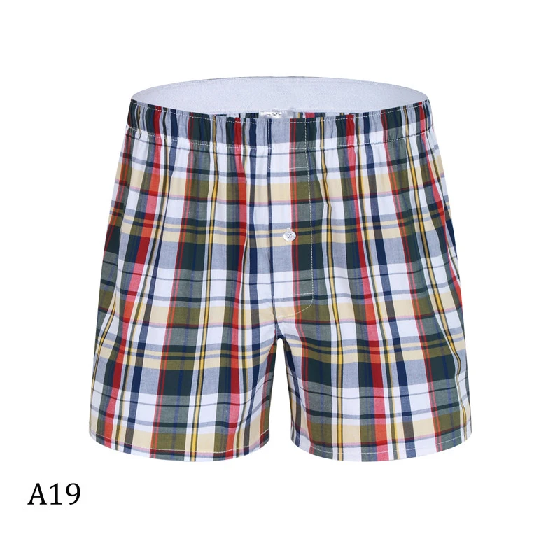 High quality cotton men boxer shorts comfortable loose underwear men plaid cueca masculina cuecas boxers de marca 5 pcs/lot
