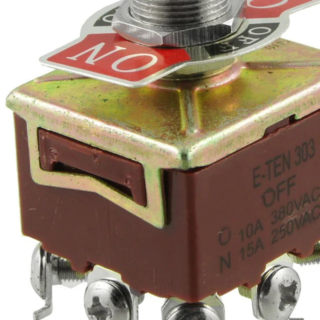 3PDT вкл/выкл/вкл 3 позиции 9 Винтовые клеммы переключателя AC 250V 15A | Обустройство