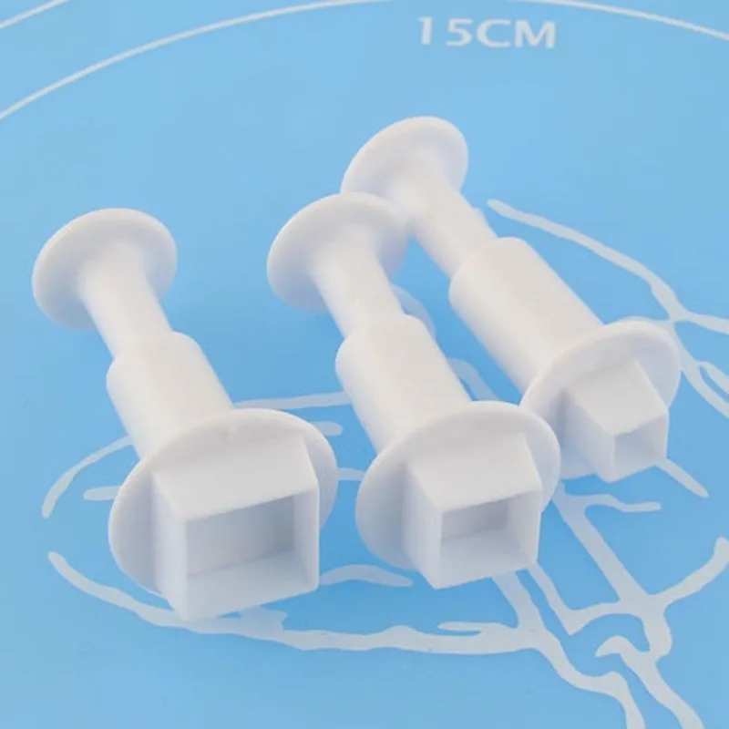 Isix 1 компл./3 шт. прекрасный квадрат поршень резак формы помадка для украшения