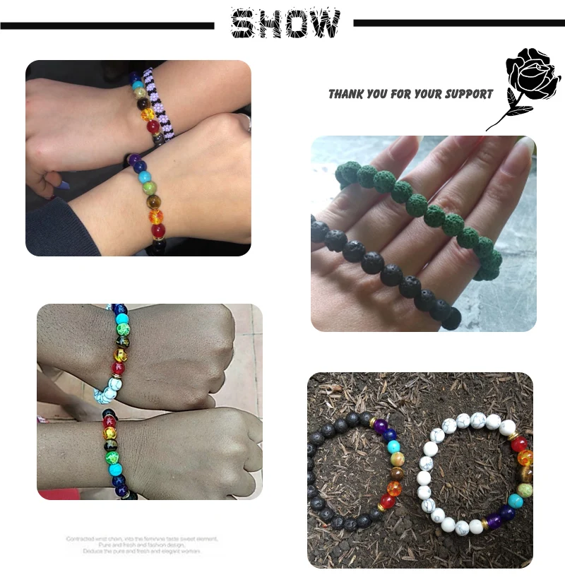 Мужской браслет из 7 натуральных бусин 2 шт./компл. браслеты чакры для погоды