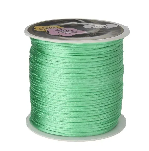 light green Лидер продаж YYW дизайнерские ювелирные изделия 70 м/катушка 1 мм нейлоновый шнур китайские узлы шелковистый бисер плетеная нить DIY - Цвет: light green