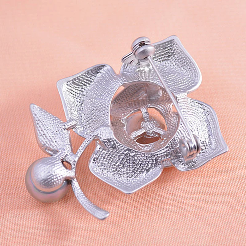 Броши-булавки модные розы цветок ветки Металлическая Булавка матовый золотой