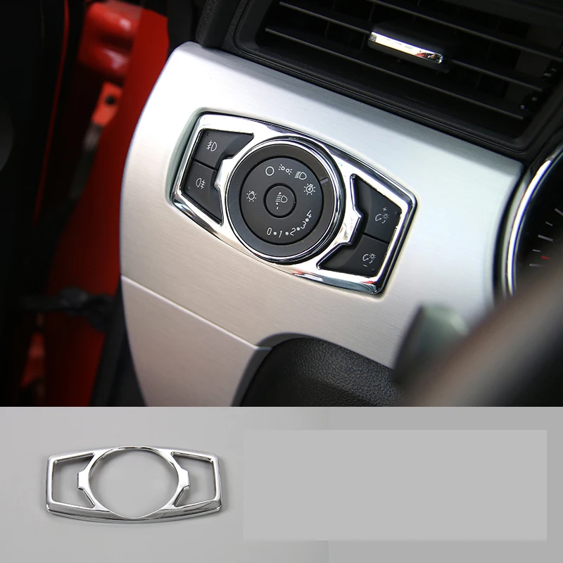 

lsrtw2017 car headlight switch trims for ford mustang 2015 2016 2017 2018 2019 6th generation