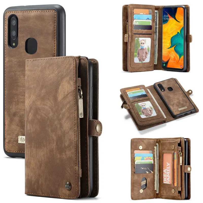 

CaseMe Original Wallet Case For Samsung Galaxy A80 A20e A30 A40 A50 A70 Luxury 2 in 1 Detachable Leather Case For Samsung S10 5G