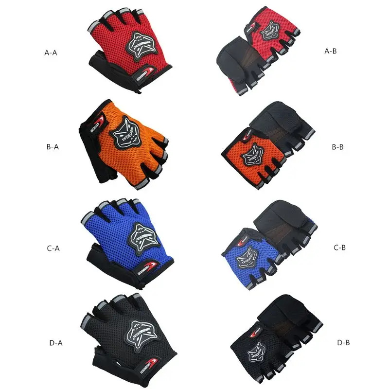 Перчатки для езды на велосипеде с полупальцами взрослых и детей Нескользящие