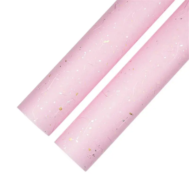 Pink 10 листов/упаковка разноцветная оберточная бумага с золотыми/серебряными блестками упаковка букета материалы крафт подарочная оберточная бумага - Цвет: Pink
