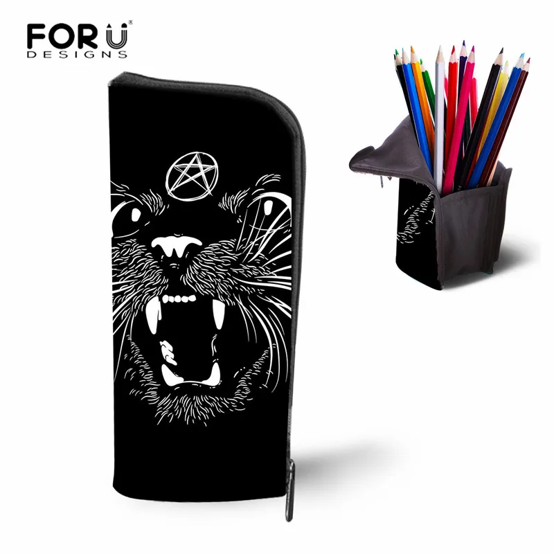 FORUDESIGNS/комплект школьной сумки в готическом стиле с изображением Луны, черного кота, основной школьный рюкзак для детей, 3 шт. рюкзак для девочек-подростков, повседневные сумки для книг, ранец - Цвет: L5069D