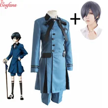 Black Butler kuroshitsuji Ciel Phantomhive Cosplay Costume emboitement Sebasti Kuroshitsuji Aristocrat Cosplay Costume and wigs