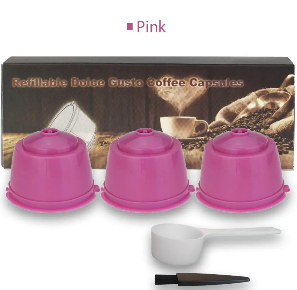 3pcs with box 3/6 шт./лот многоразовые Nescafe combinacapsule Кофе фильтра капсулы многоразовая чашка для крышки ложка-кисточка фильтры корзины под мягкий вкус Swee - Цвет: 3pcs with box