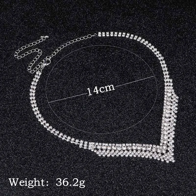 Комплект из колье и серёг серебристого цвета с кристаллами|bridal wedding jewelry|bride