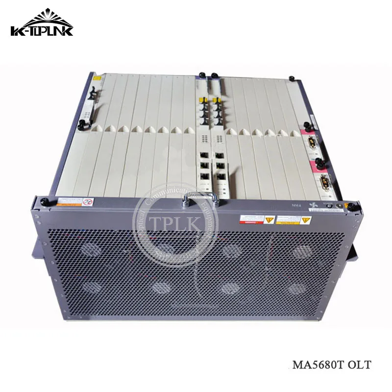 Original New 19inch HUA WEI GPON MA5680T OLT Fiber Optic Equipment with 2 SCUN 2 PRTE 1PCS 8 or 16 ports GPFD C+ board