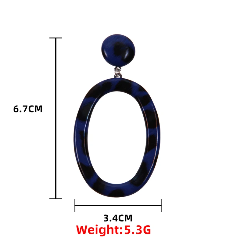 Женские овальные серьги подвески кожаные леопардовые классические винтажные