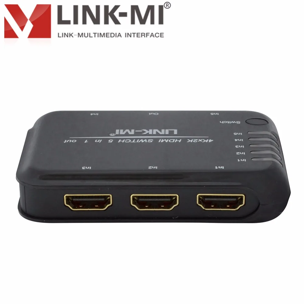 LM H501S HDMI переключатель 5x1 3D 4K2K аудио поддержка 1 4 Dolby True HD DTS Master Audio 7 CH IR Receive 3way