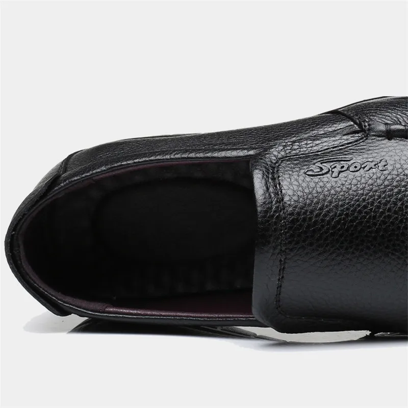 Мужские летние удобные лоферы из натуральной кожи мужская повседневная обувь