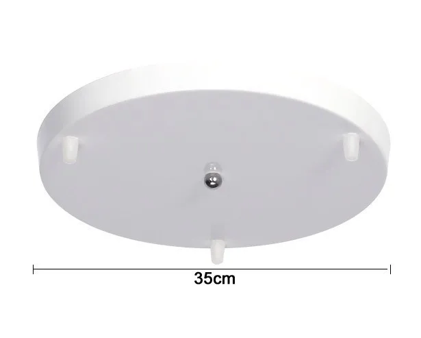 35cm round white Люстра Потолочная пластина 3 головки Подвесная лампа база круглый длинный потолок основа навес Diy подвесные аксессуары для освещения - Цвет: 35cm round white
