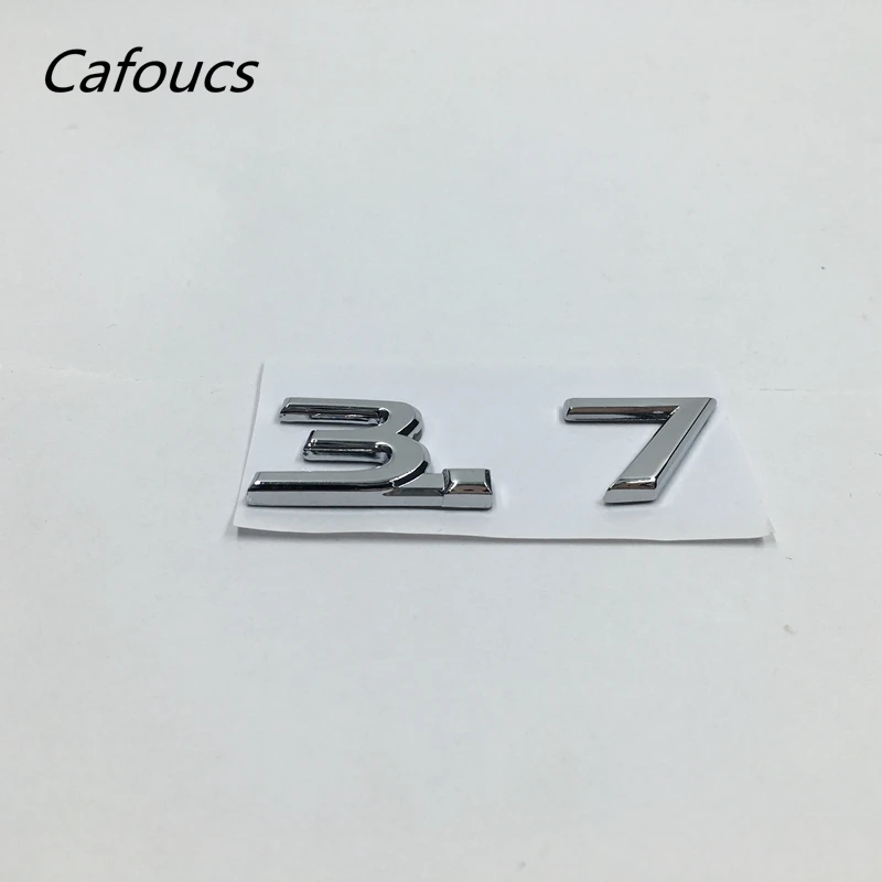 

Cafoucs 3D Metal S Logo 3.7 Emblem Sticker For Infiniti Q50 Q50L G37 G25 FX35 FX37 Car Fender Side Decal