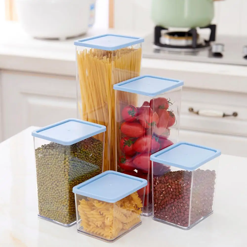 8 шт. пластиковые герметичные банки для хранения продуктов|Коробки и ящики