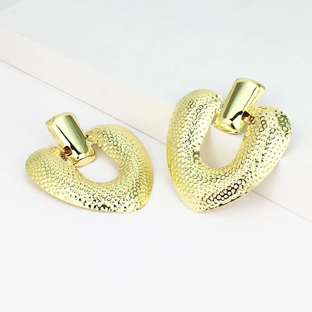 Gold Earrings 1520 MANILAI брендовые винтажные металлические массивные Висячие серьги для женщин Золотой Серебряный цвет подвески серьги большие ювелирные изделия подарок - Окраска металла: Gold Earrings 1520
