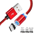 Магнитный зарядный провод USB Type C, кабель для Xiaomi mi 9 redmi note 7 pro Type-C, шнур USB C, магнитное зарядное устройство для iphone 7 8 X