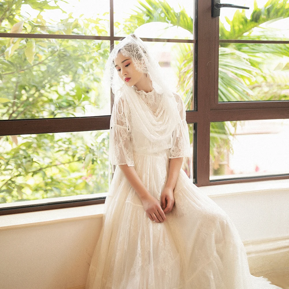 Женское длинное прозрачное платье-макси с двойным слоем и воротником-стойкой |