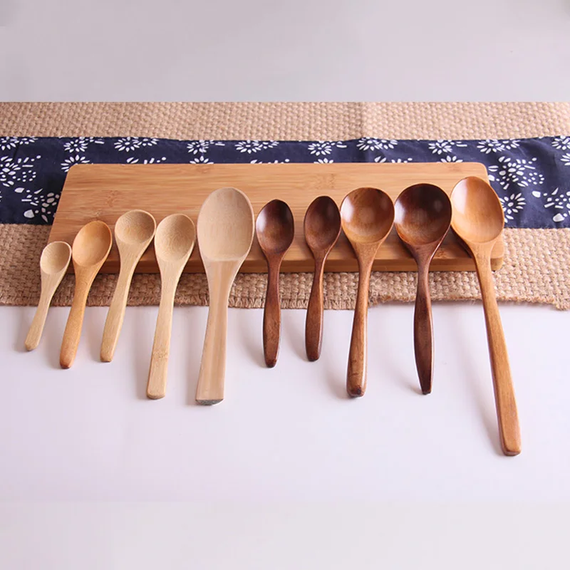 4pcs Logo Customized No Painting Natural Bamboo Material Spoon For Coffee Salt Suger Honey Safe Knife Eco-friendly Spoons | Дом и сад