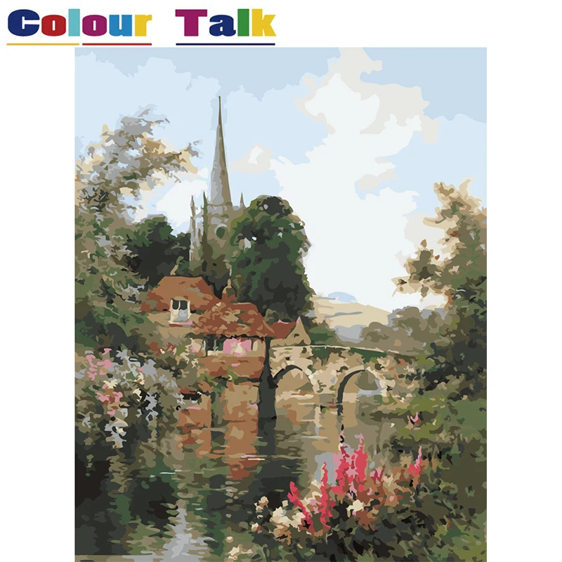 Художественная живопись по номерам на холсте для гостиных DIY масляная раскраска