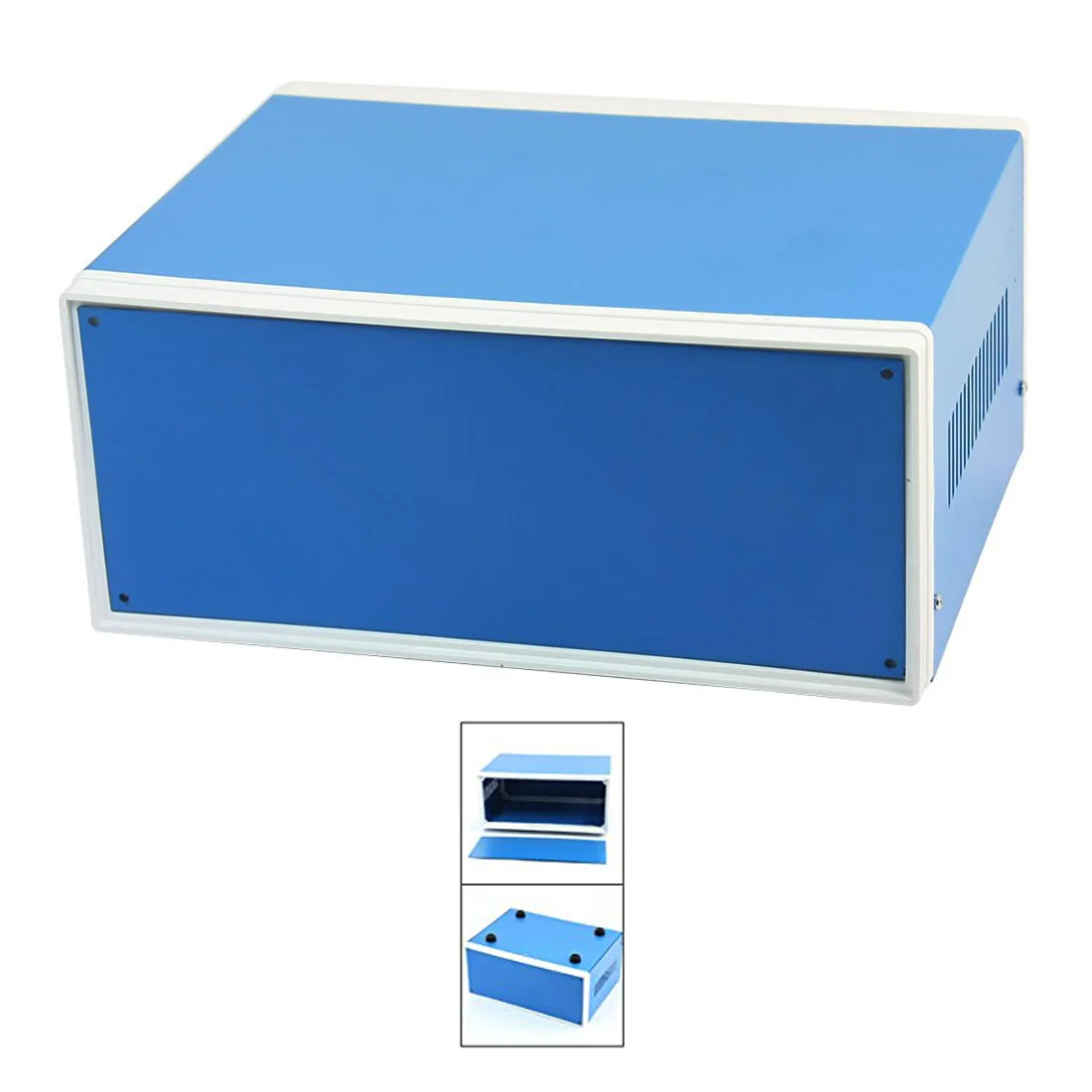 Абсолютно Новый 9 8 &quotx 7 5&quot x 4 3 &quotсиний металлический корпус проект Чехол DIY