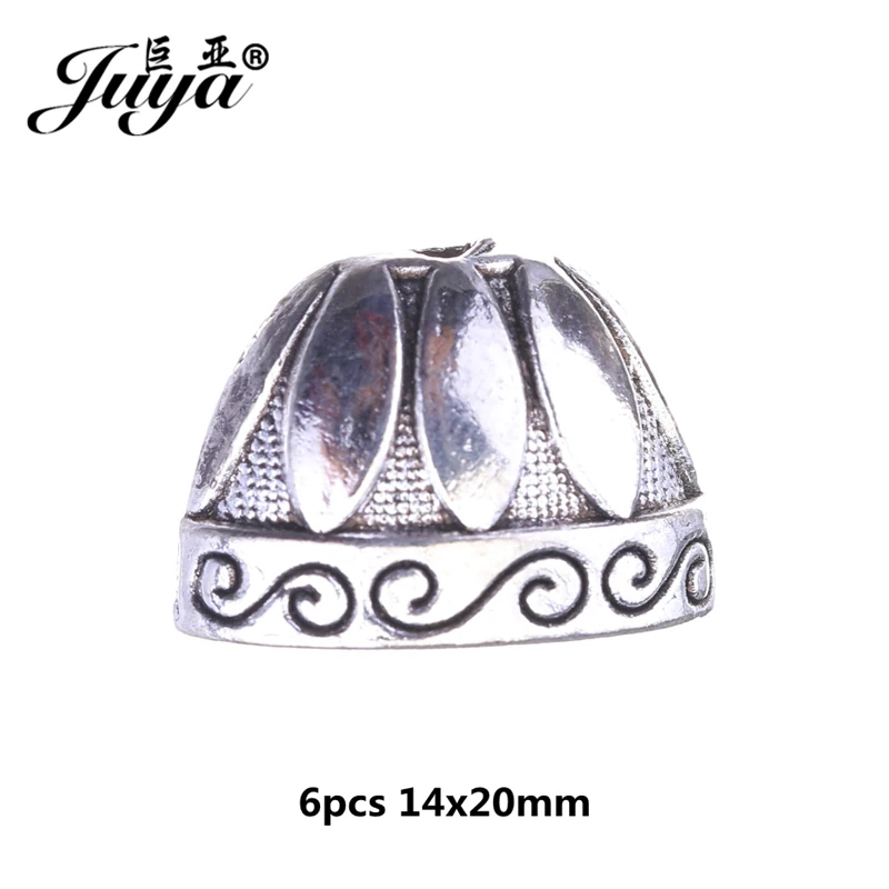 Ancient silver JUYA несколько стилей Сплав Бусины шапки античный серебряный тон ювелирных изделий Аксессуары DIY ручной работы ожерелье и браслет фурнитура - Цвет: Ancient silver