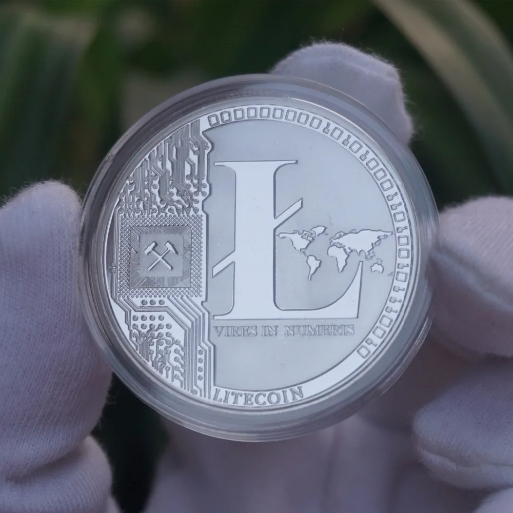 Litecoin Physical 1 Биткойн посеребренные монеты коллекционные вещи США Btc Vires in Numeris