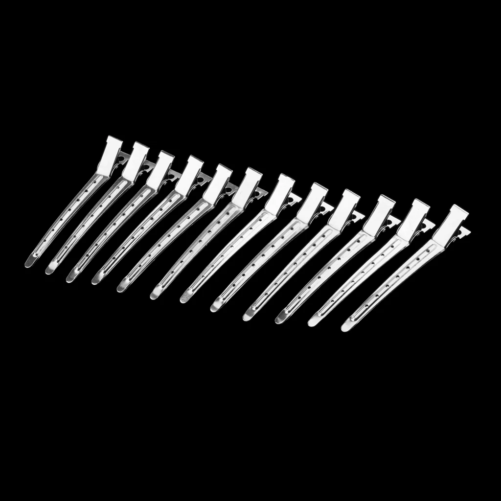 

Lot 12Pcs Duck Hair Sectioning Clips Hairdressing Alligator Barber Hairpins Styling Tools Appliances