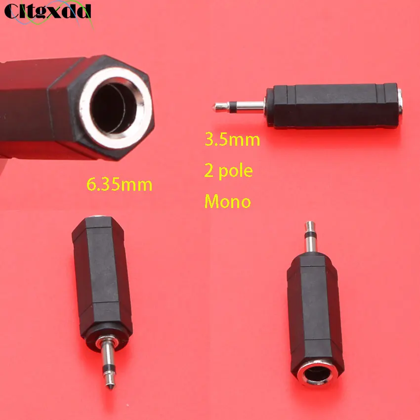 cltgxdd 3.5mm 2pole Mono male to 6.35mm female audio Conversion plug Connector microphone headphone adapter | Обустройство дома