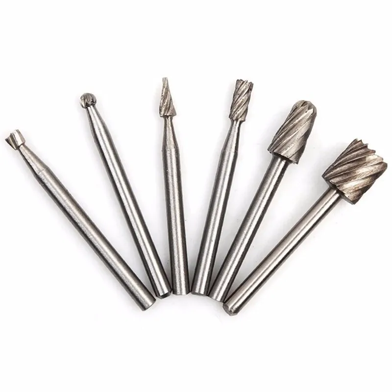 Flexsteel 12 шт. 1/" Хвостовик HSS Фреза борфрезы файл Комплект Dremel Деревообработка фрезерные мельница дрель резак