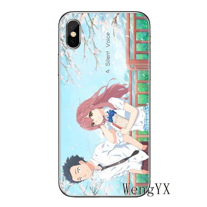 Аниме Silent Voice для iPhone X XR XS Max 8 7 plus 6s 6 plus SE 5S 5c 5 4S 4 iPod Touch чехол мягкий телефонные чехлы - Цвет: A-Silent-Voice-A-02