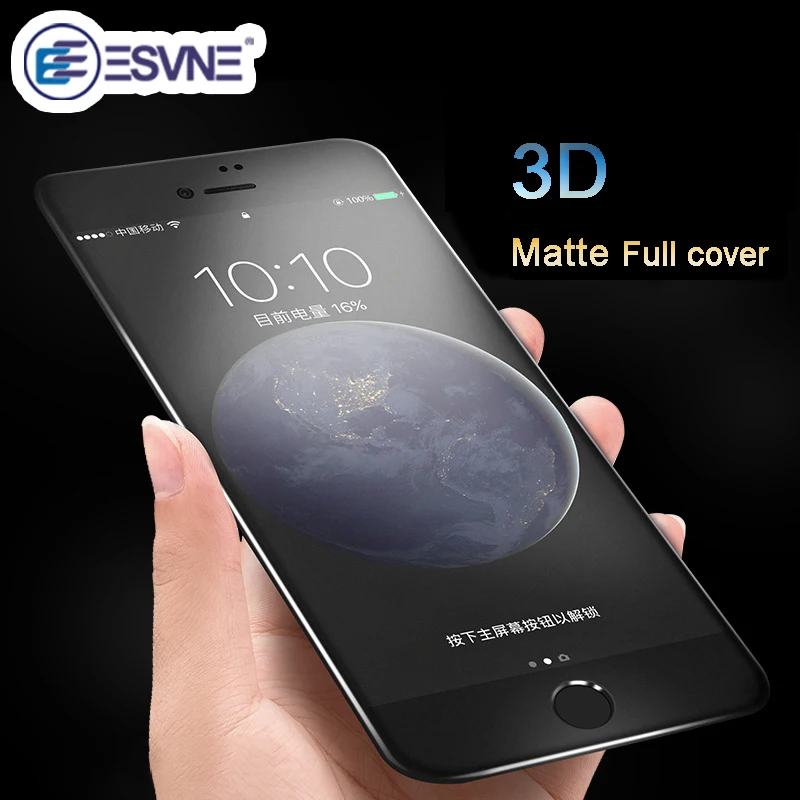 Изогнутое матовое закаленное стекло ESVNE 3D для iphone 8 стеклянная пленка с защитой от