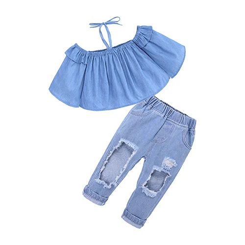 Style 001 Новинка года, летний модный комплект одежды для детей, блузка без рукавов, черные штаны в полоску, комплект из 2 предметов, комплекты одежды для девочек, для детей, От 1 до 6 лет Dtz452 - Цвет: Style 001