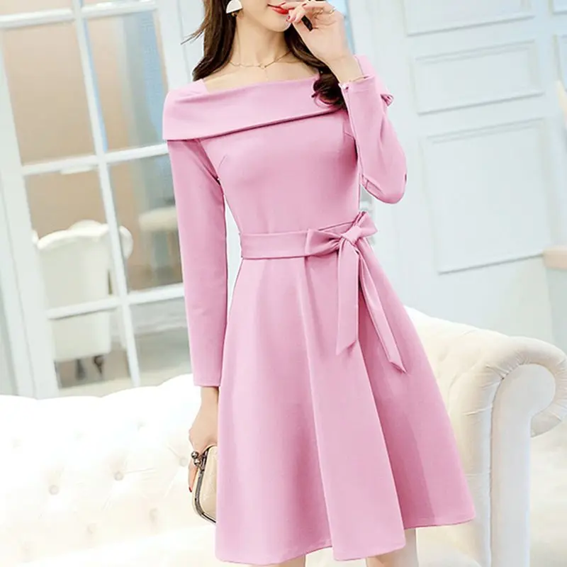 Летние Элегантные вечерние платья в Корейском стиле Ретро стиль OL женские