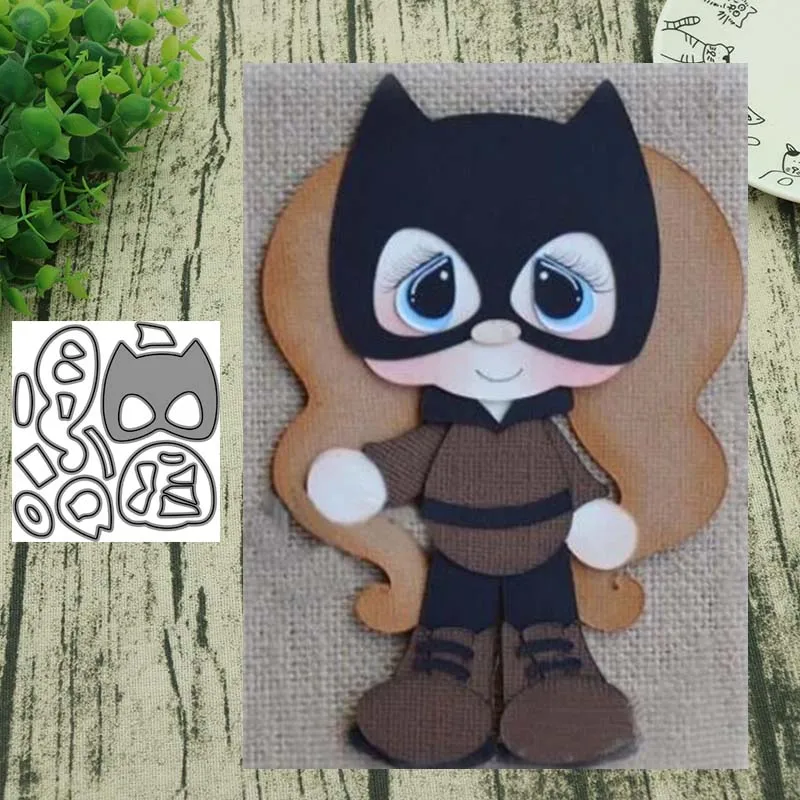 Металлический Трафаретный вырубной штамп cut создать человек в маске с мимикой коллаж Скрап крафт бумаги