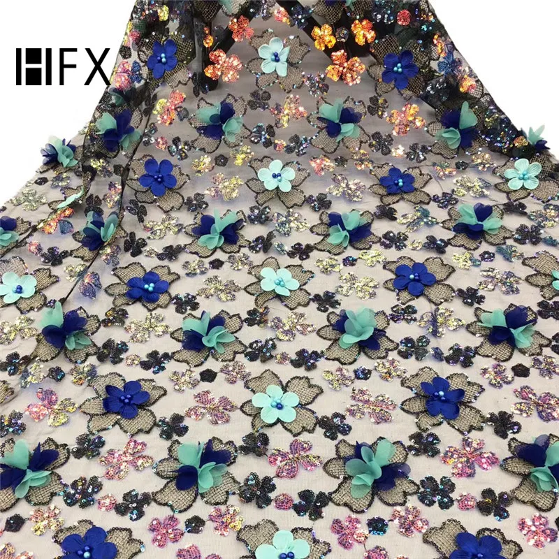 HFX 3d кружевная ткань высокого качества винная Нигерия вышитая 5 ярдов французское