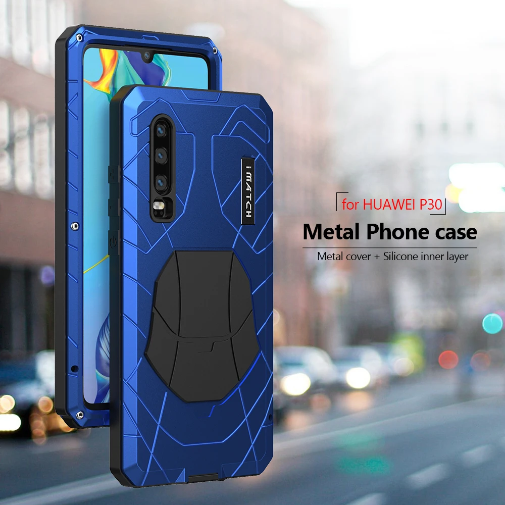 Для huawei P30 P30 Pro Чехол для Телефона Жесткий Алюминиевый металлический Закаленное стекло Защитная крышка для Mate10 20 сверхмощная защита