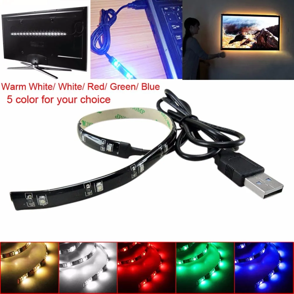 Источник питания USB 12 светодиодных лент 3528 5В освещение смещения для HDTV TV
