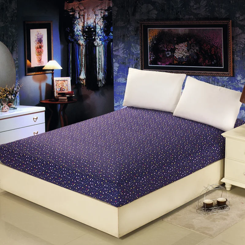 12 цветов однотонный цветочный дизайн простыня с эластичным 100% хлопковым